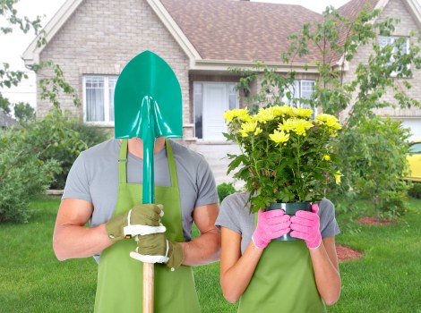 Expert lawn mowers working on a Southwark garden